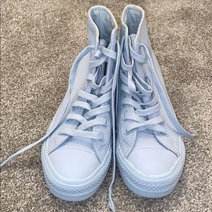 CONVERSE HIGH-TOP PASTEL BLUE SNEAKERS! NEVER WORN